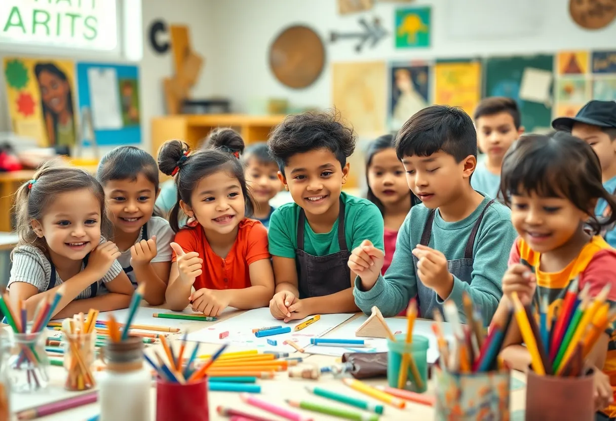 Art students engaged in collaborative learning at Nanjing University