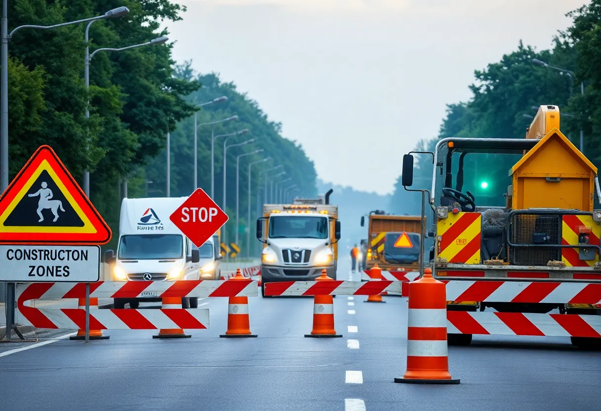 Construction site on Berkshire Valley Road causing delays
