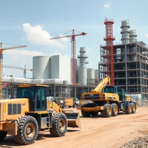 Construction site of Merck's new manufacturing facility in Virginia