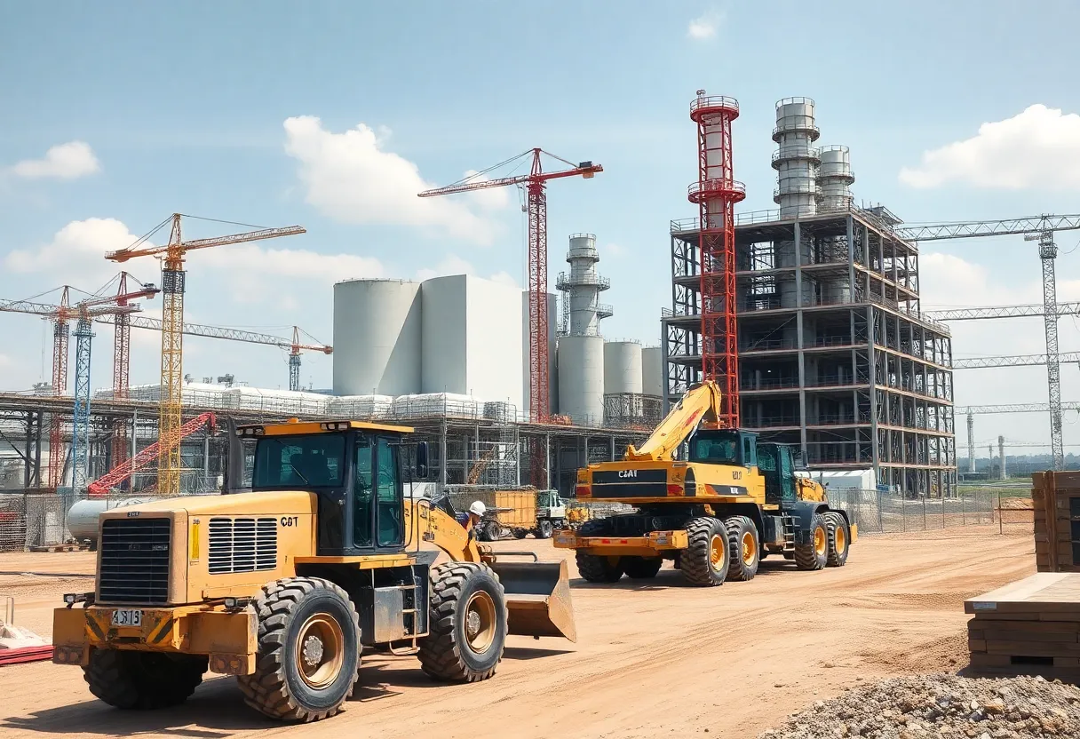 Construction site of Merck's new manufacturing facility in Virginia