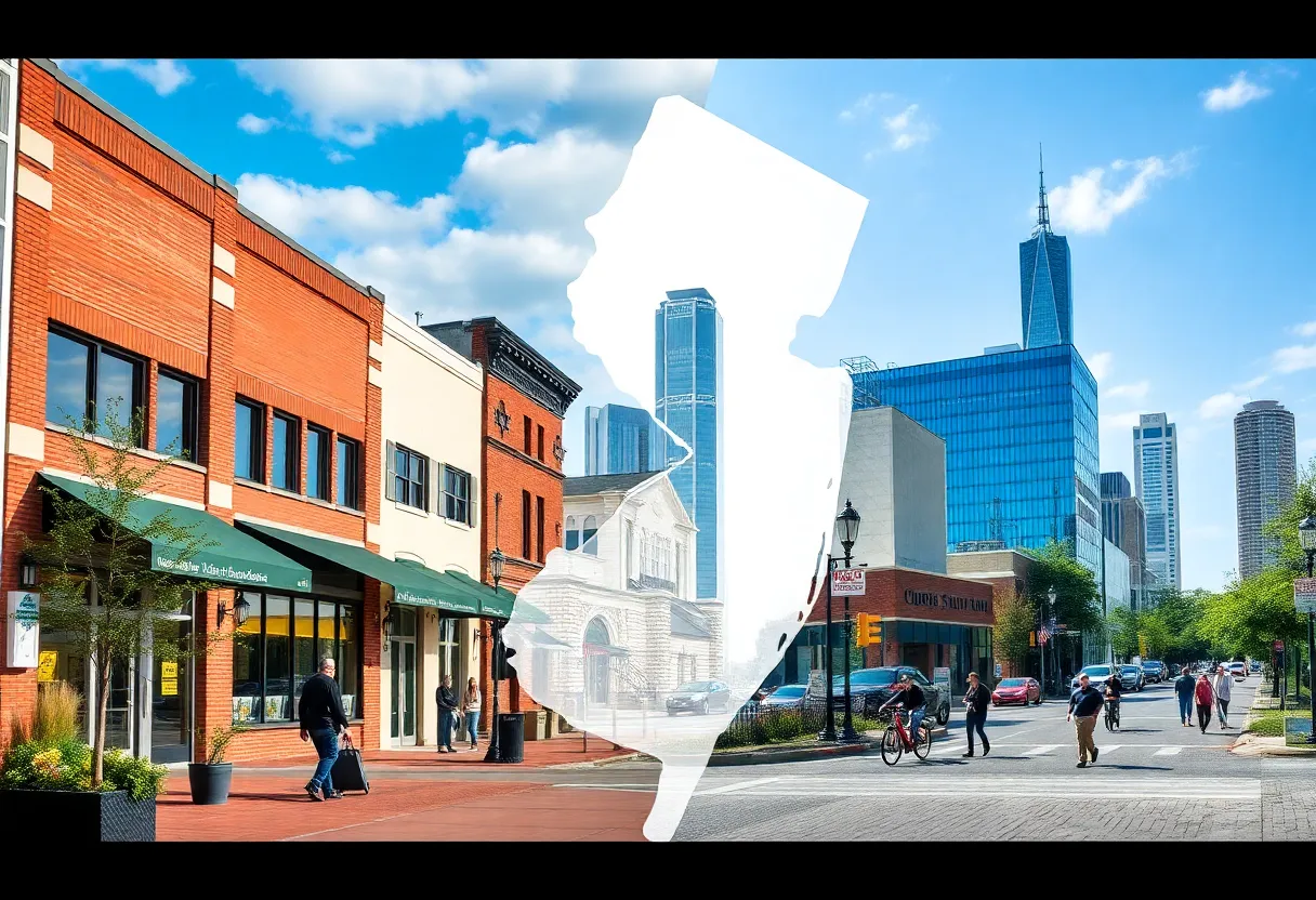 Visual representation of New Jersey's economic growth areas including job creation and infrastructure.
