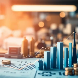 Abstract representation of financial strategy and investment management