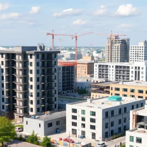 Construction activity in New Jersey's urban landscape