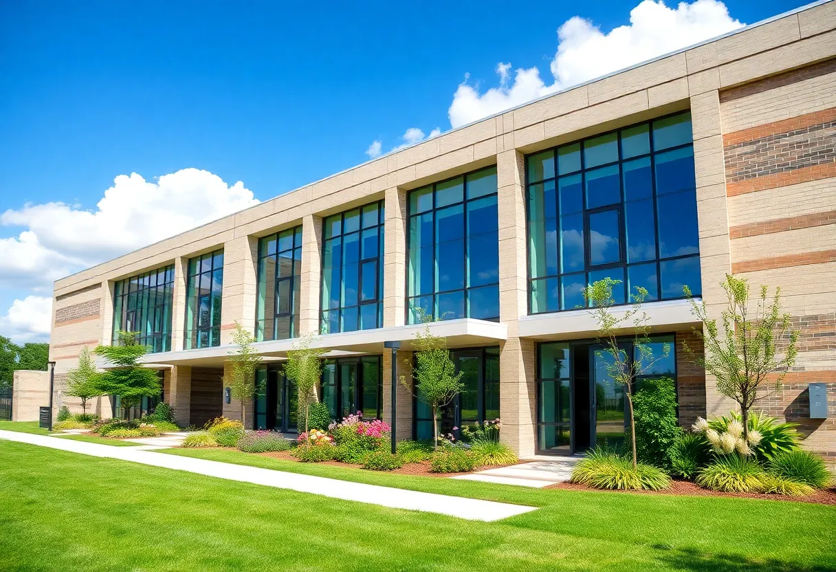 Architectural design of a modern women's prison in New Jersey