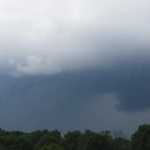 Stormy weather in New Jersey during nor'easter