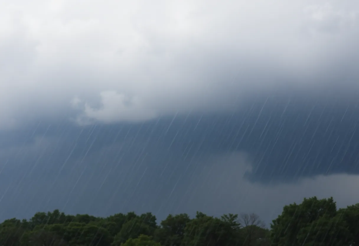 Stormy weather in New Jersey during nor'easter