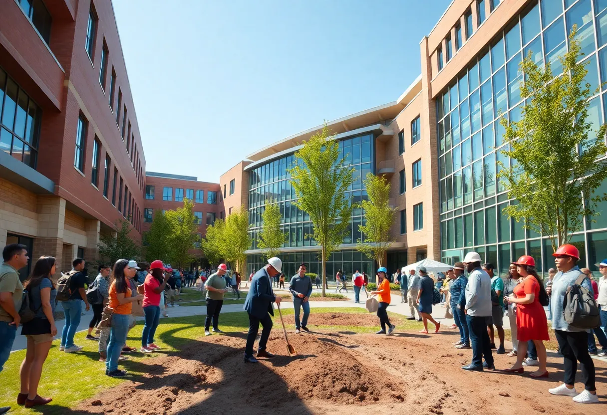 Groundbreaking ceremony for the new recreation center at William Paterson University